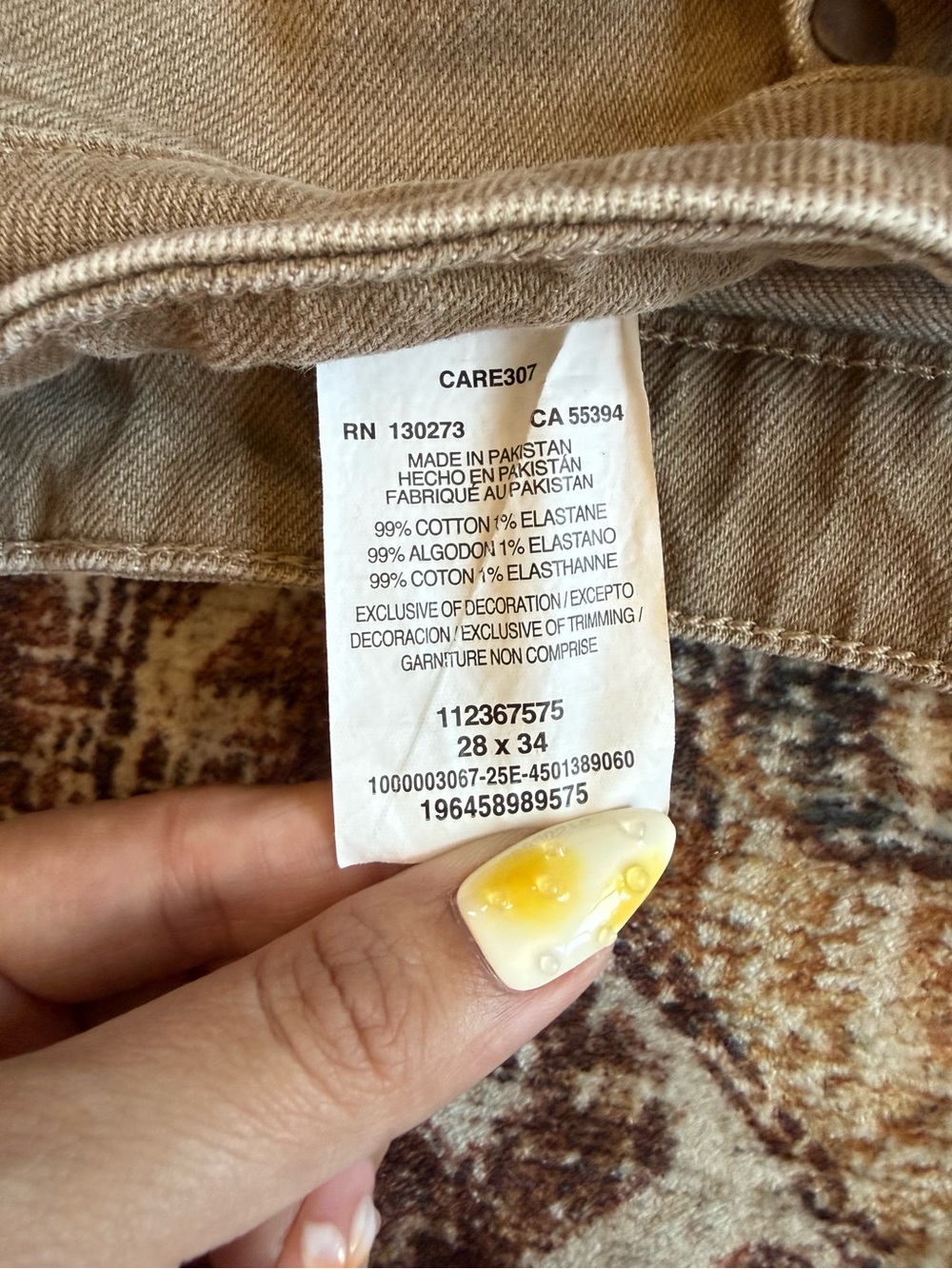 Wrangler Wide Leg Jeans in Tan - Picture 4 of 5